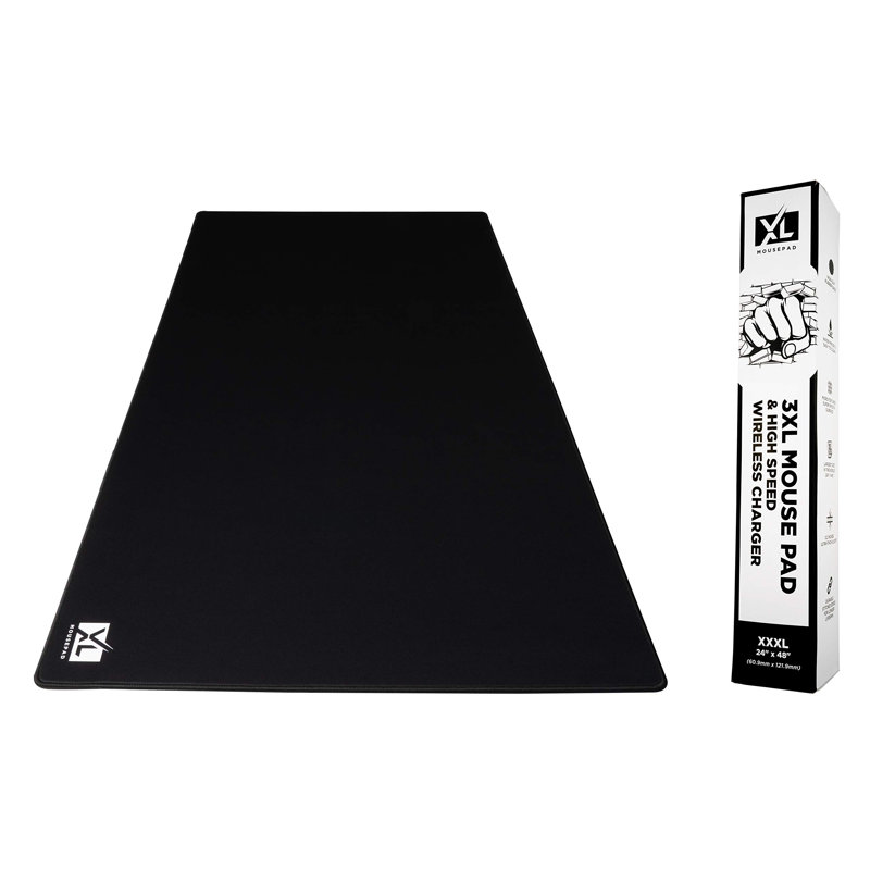 Rubber Desk Pad, 0.2" H x 48" W x 24" D