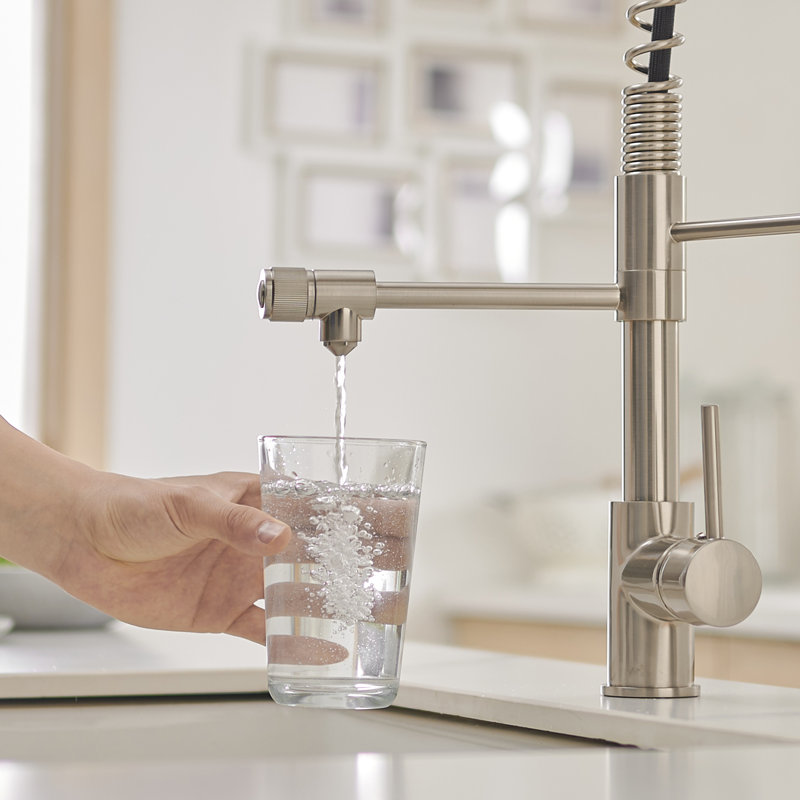 FLG Pull Down Kitchen Faucet, Brushed Nickel