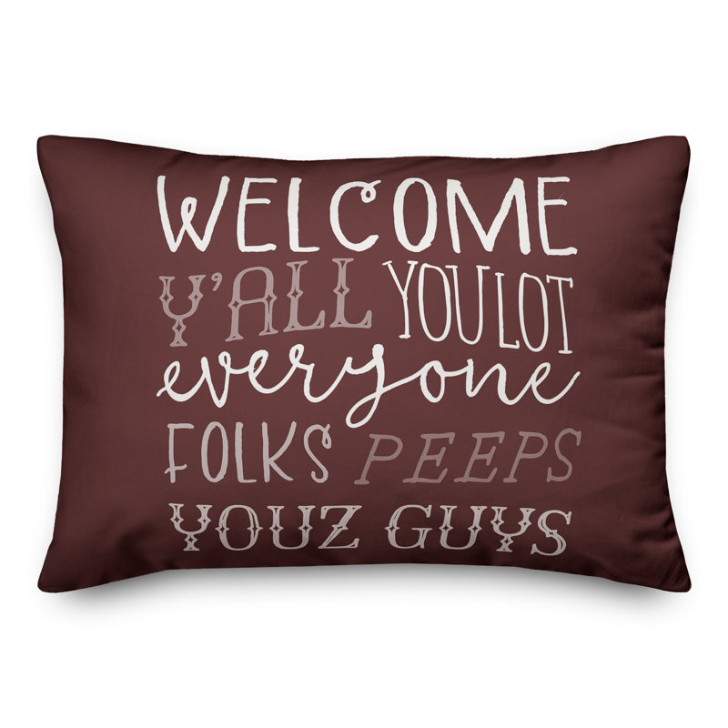  Coussin décoratif intérieur / extérieur en polyester, H 18 po x l 25 po, Marron