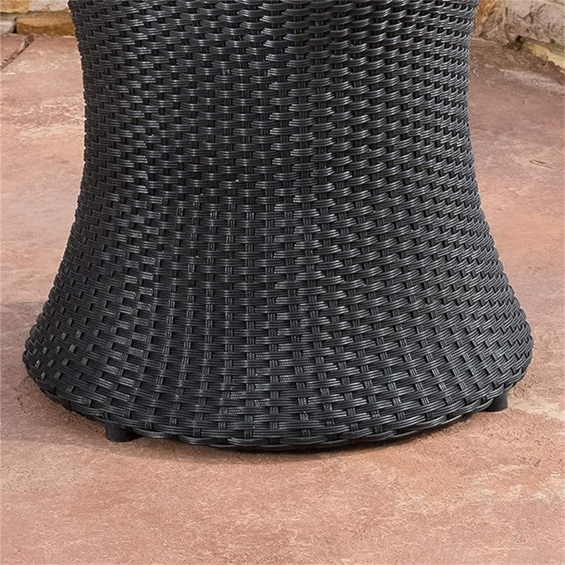 Table de sablier Kono (table incluse seulement), Noir