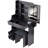 29.2" Small Size Left Drawer Desktop Vanity Table + Cushioned Stool