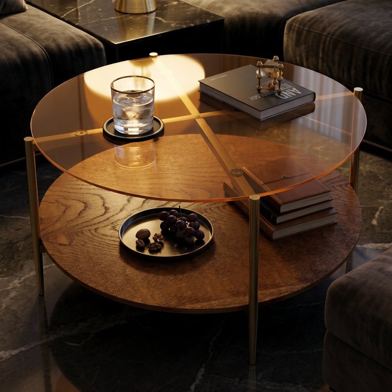Double-layer Coffee Table, Gold