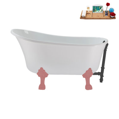51.2'' x 25.6'' Freestanding Soaking Acrylic Bathtub