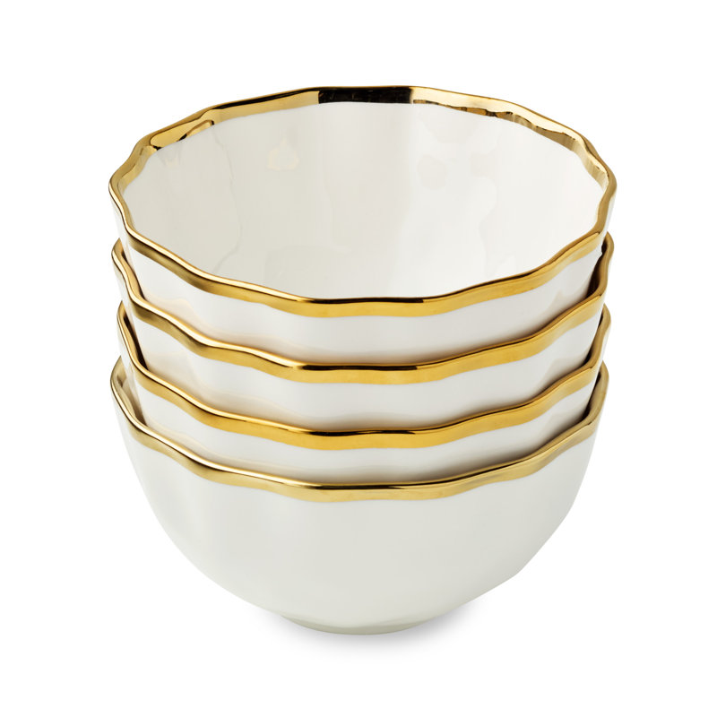 Ensemble de 4 bols à céréales Regency Gold 6 po x 3 po