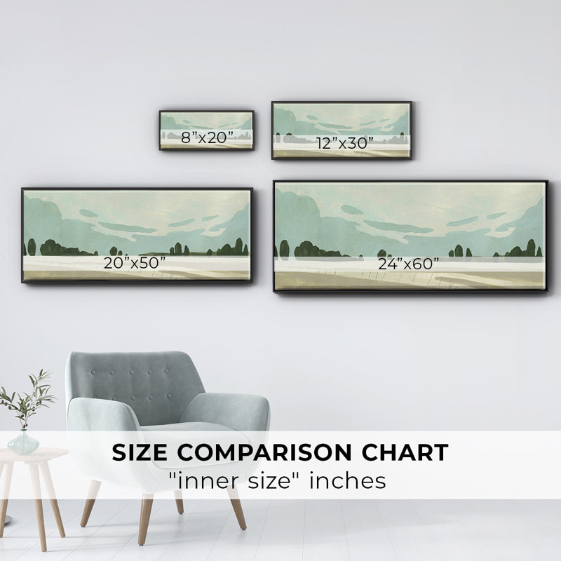 Farmland Study III- Framed Canvas, 24" H x 60" W