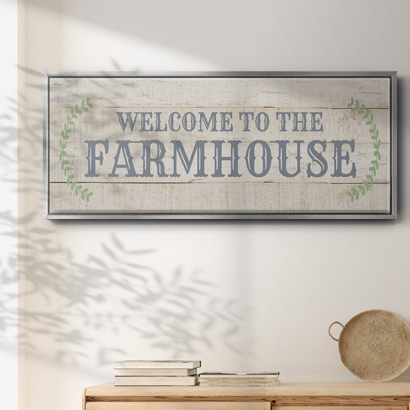 Welcome to the Farmhouse - Toile encadrée, H 8 po x l 20 po
