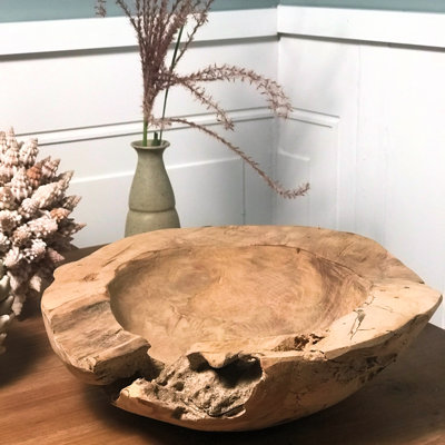 Jenkins Handmade Teakwood Bowl, 11.75"