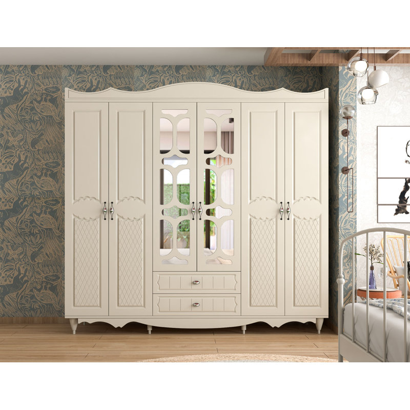 Valverde 6 Door Manufactured Wood Wardrobe