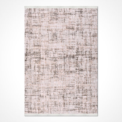 Modern/Abstract Beige Machine Washable Non-Slip Area Rug