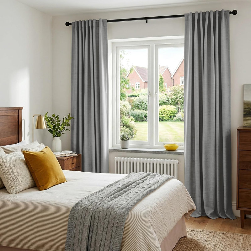 Blackout Curtain Pair, Grey