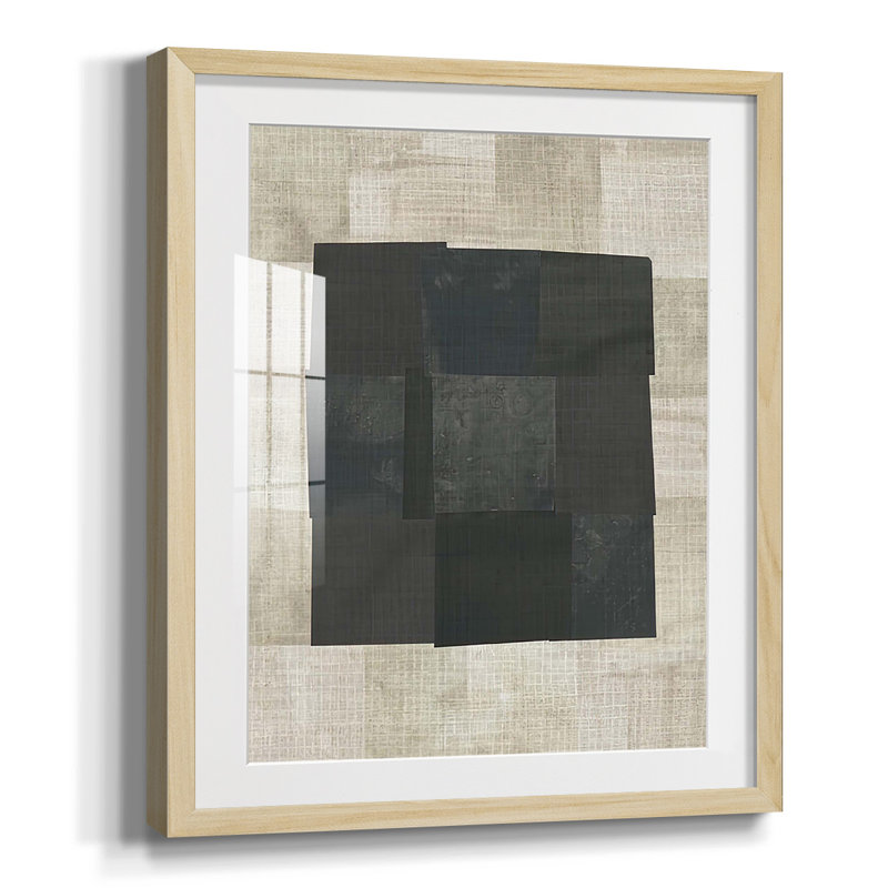 «Invontract Blues I», reproduction encadrée, Blanc, Papier avec cadre naturel