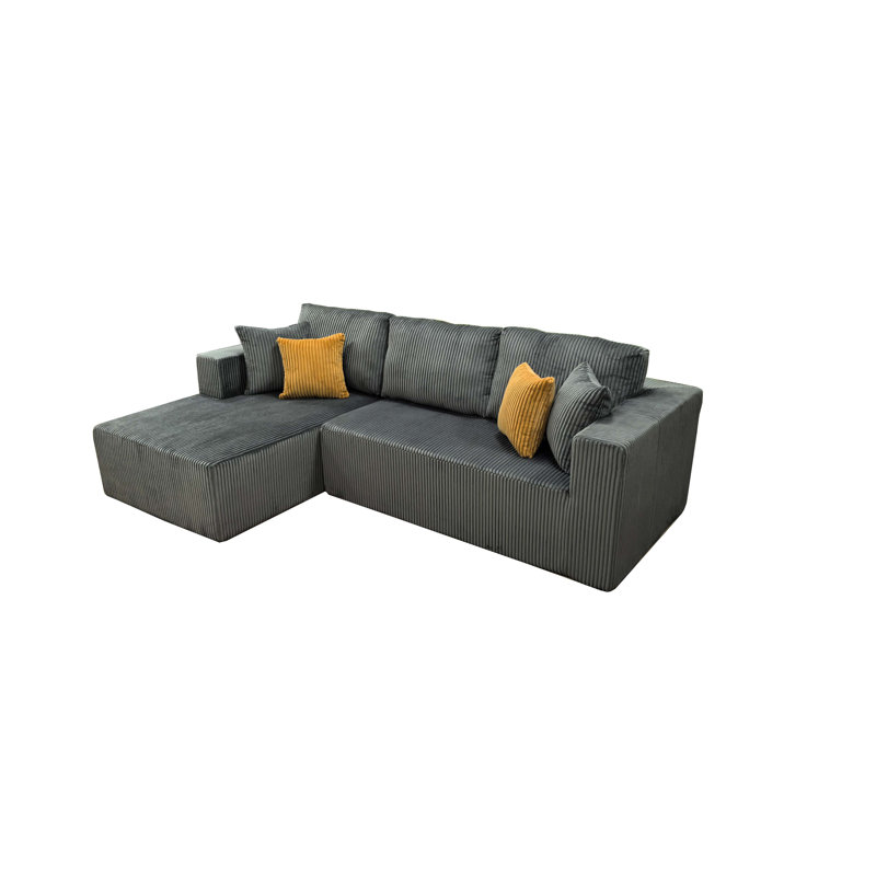 Canapé modulaire Fogshire, Orienté à gauche (vu de face), Gris foncé