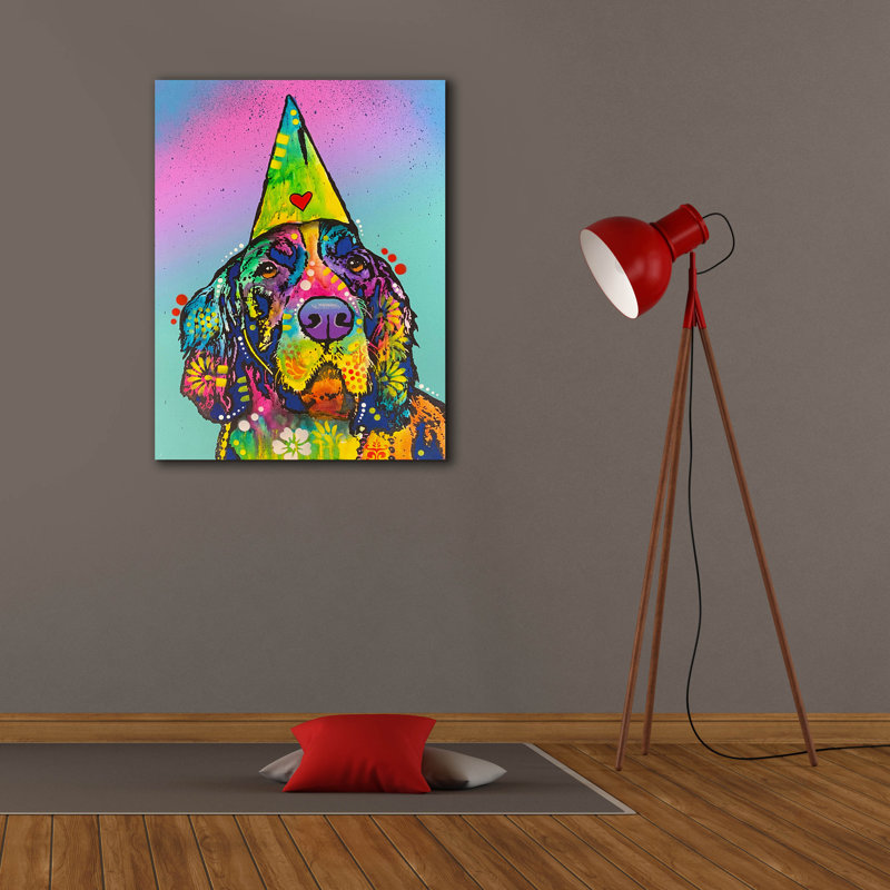 «Its My Party» par Dean Russo, art mural sur toile, H 34 po x l 26 po x P 1,5 po