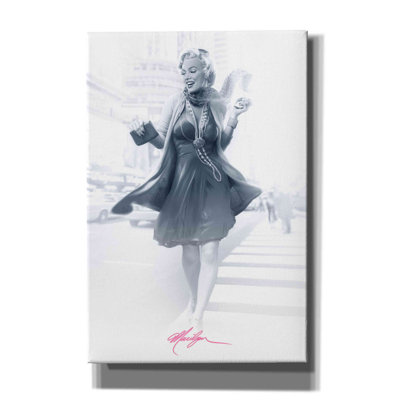 «Marilyn In The City Pink» par JJ Brando, art mural sur toile