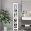 Armoire de salle de bain de 66,92 po de hauteur avec tablettes réglables - 1 porte mince autoportante pour la maison, la salle de bain, la cuisine et la salle de rangement blanche