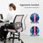 Chaise de bureau réglable avec rotation à 360 °, hauteur et contrôle de l'inclinaison, rose-1424091284