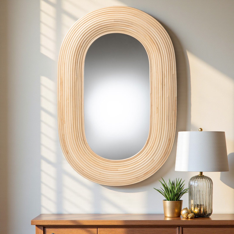 Miroir d'appoint mural brun naturel Morrison