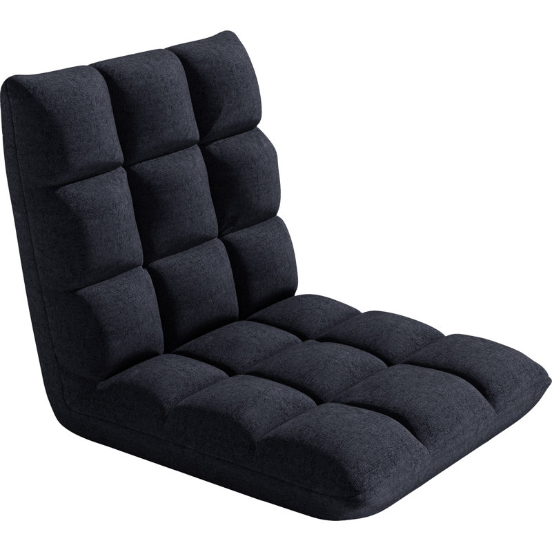 57cm Upholstered Futon, Black