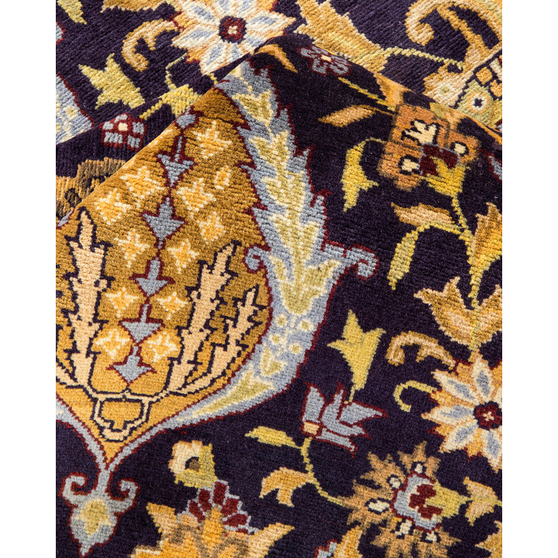 Tapis unique en laine noué à la main 8 pi x 10 pi 7 po Valme Mogul