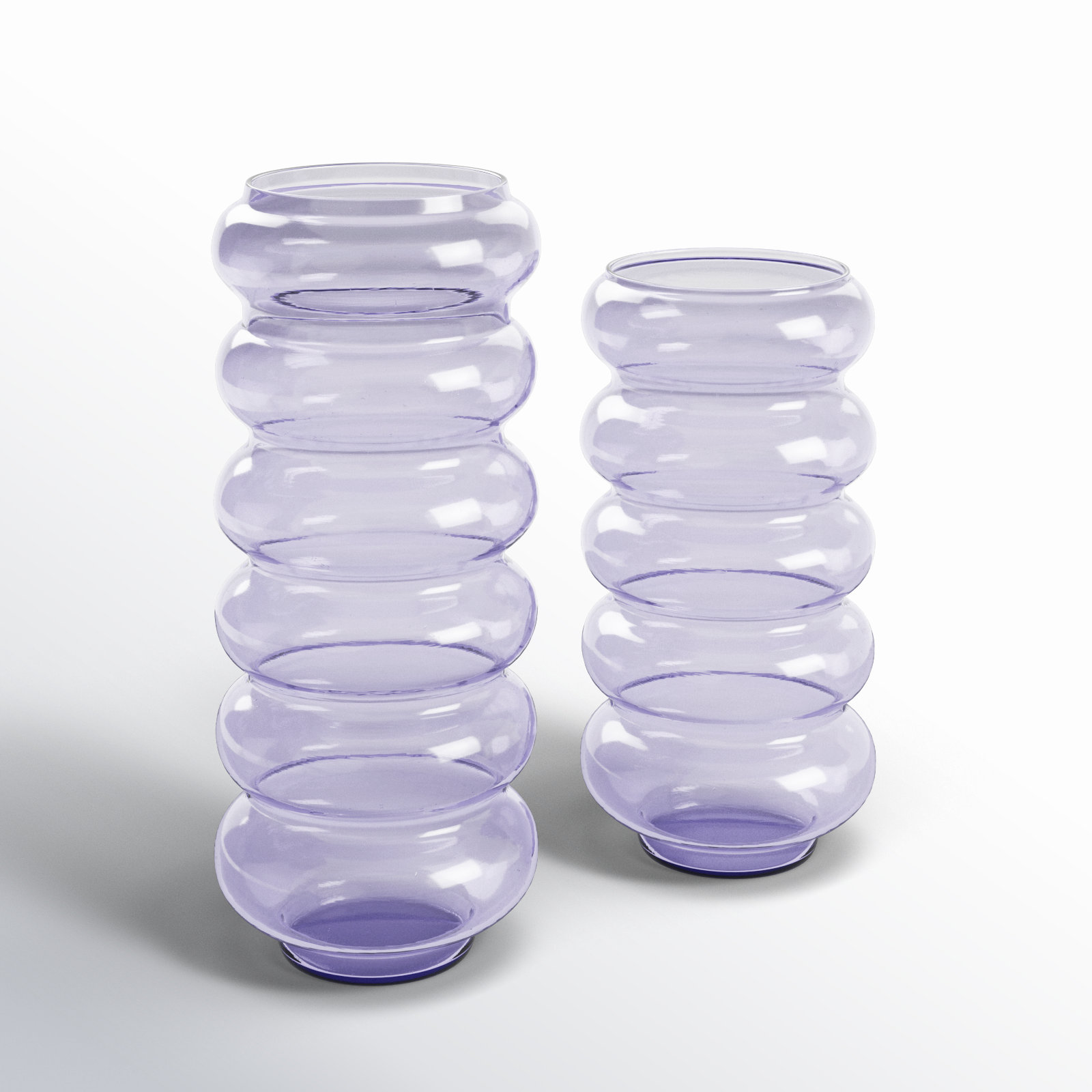 Glass Table Vase, Purple