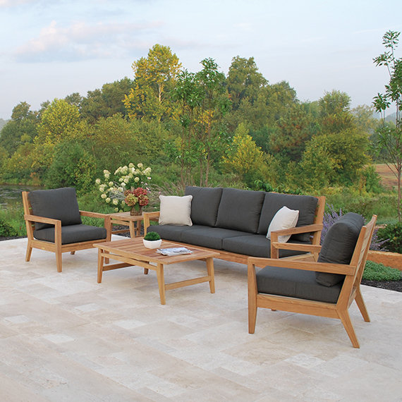 Algarve Outdoor Lounge Chair, Linen Shale 5676
