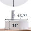 Lavabo vasque de salle de bain rond 15,7 "x 5,7", lavabo rond de comptoir de salle de bain blanc, lavabo en céramique, blanc brillant