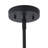 5-lamp matte black adjustable iron pendant light