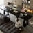 Black Rectangular Solid Wood Writing desk-1372483367
