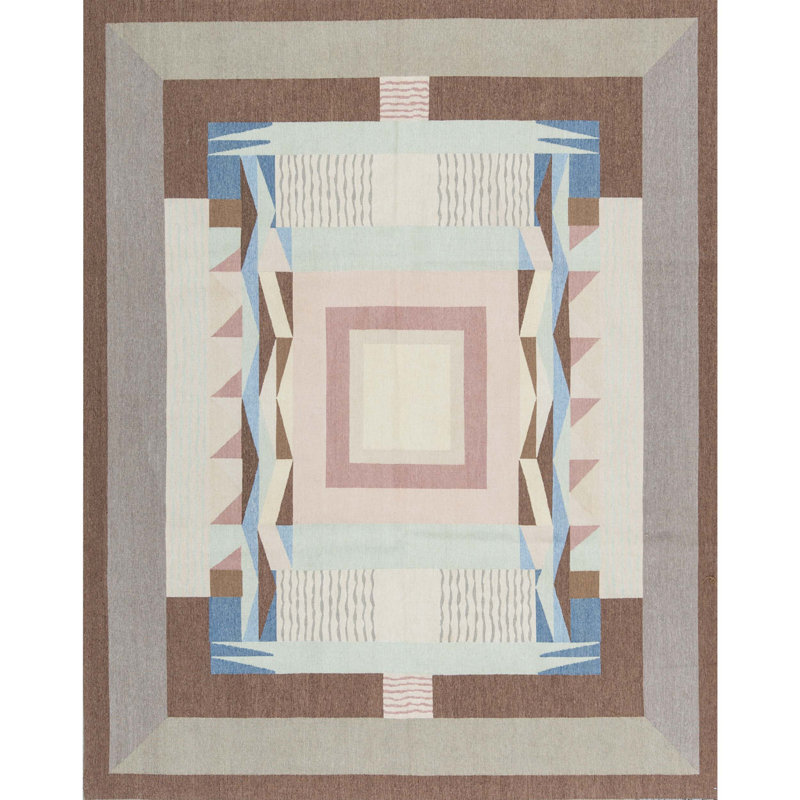 Aubusson Hand Knotted Wool Southwestern Area Rug