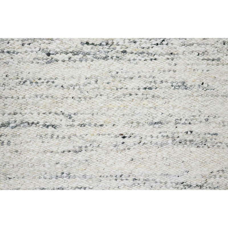 Tapis ivoire en laine noué à la main, Rectangle 6 pi x 9 pi
