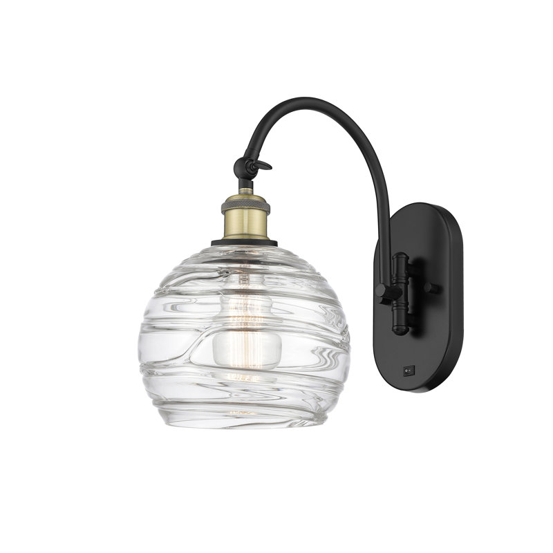 Essex Swing Arm Sconce, LED, 13.75" H x 8" W x 14" D, White/Polished Chrome