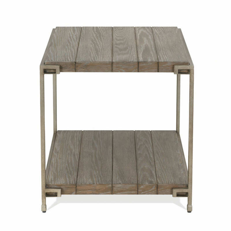 Metal Frame End Table With Shelf