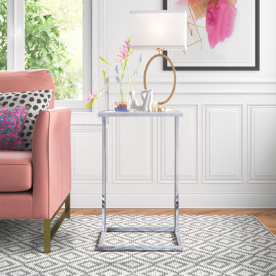 Gina Glass Top End Table