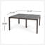 Table de salle à manger d'extérieur moderne en aluminium avec accents tissés, noir brillant
