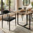 7-Piece Modern Industrial Rectangular Dining Table Set For 6-1134384396