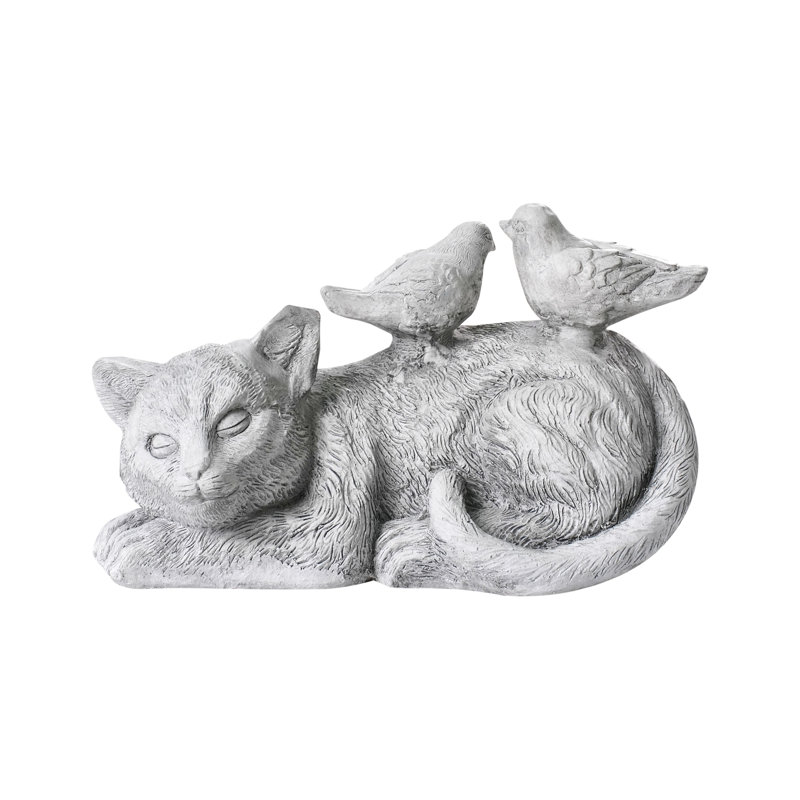 Animals Water Resistant Fiberstone Clay Garden Statue
