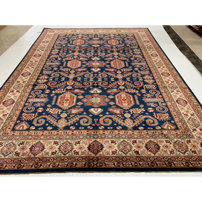 One-of-a-Kind 8'10" X 12'2" New Age Wool Area Rug in