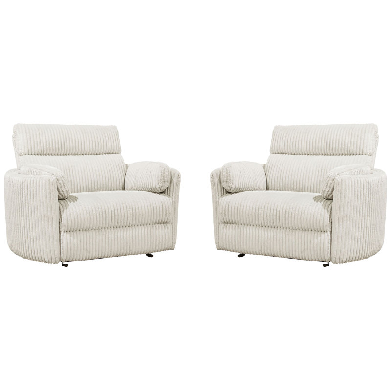 Bre 53.1'' W Power Reclining Individual Seat , Mega Ivory