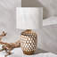 Lampe de table 24 po blanche / brune Gagliano