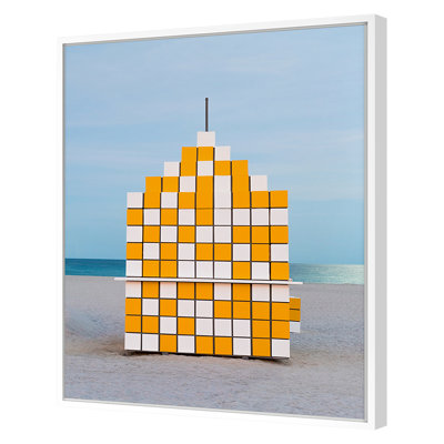 «Winter 2022 Beach Stand 8» par Tommy Kwak - impression d'un seul cadre