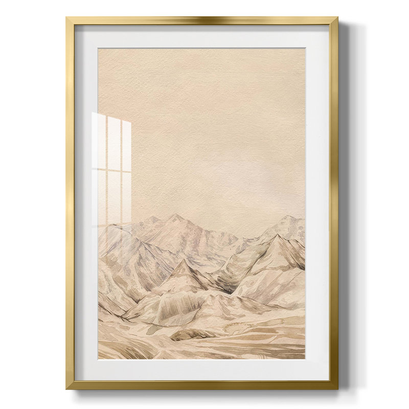 Twilight Peaks II - Impression encadrée, H 28,5 po x l 20,5 po, Doré