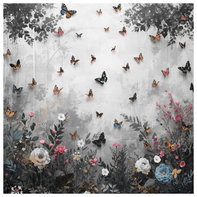 Butterflies And Flowers Shower Curtains Extra Long