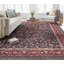 Tapis bleu marine et rouge Dyrk Rome-101011223