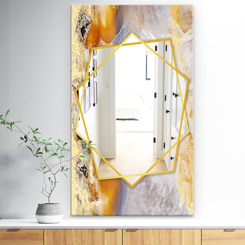 Miroir mural Agate with Macro Crystals, H 39,4 po x l 29,5 po