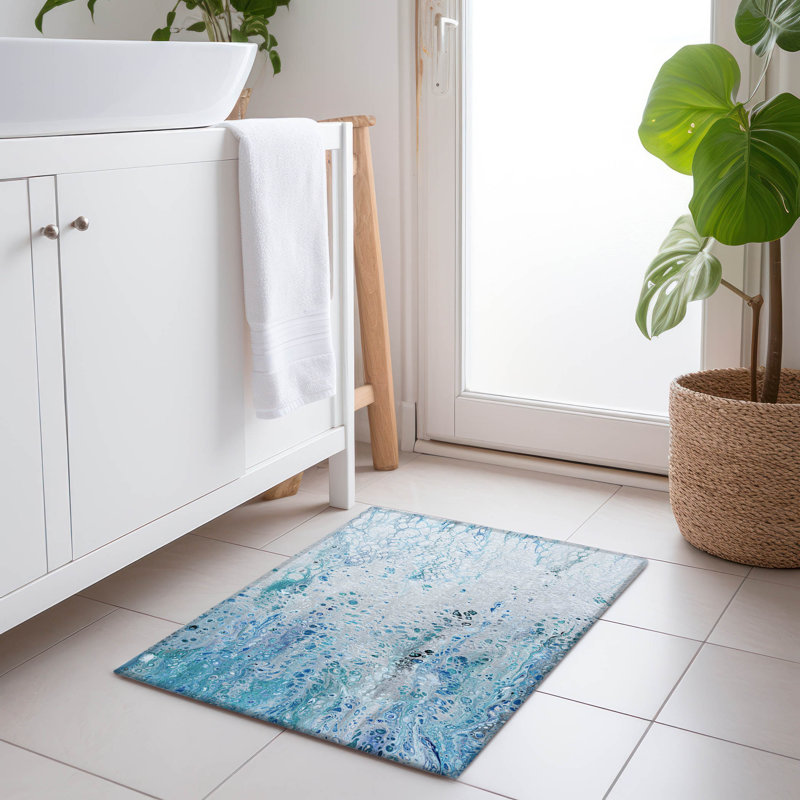 Premium Machine Washable Fayina AMF63 Shoreline Rug, Rectangle 1'8" x 2'6"