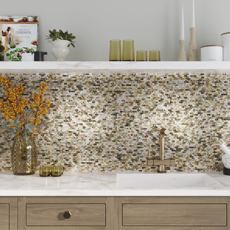 11.4" x 11.9" Seashell  Wall Floor Use Tile