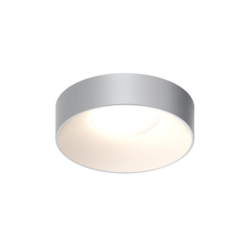 Ilios Acrylic LED Flush Mount, Dove Gray, 4.5" H x 14" W x 14" D