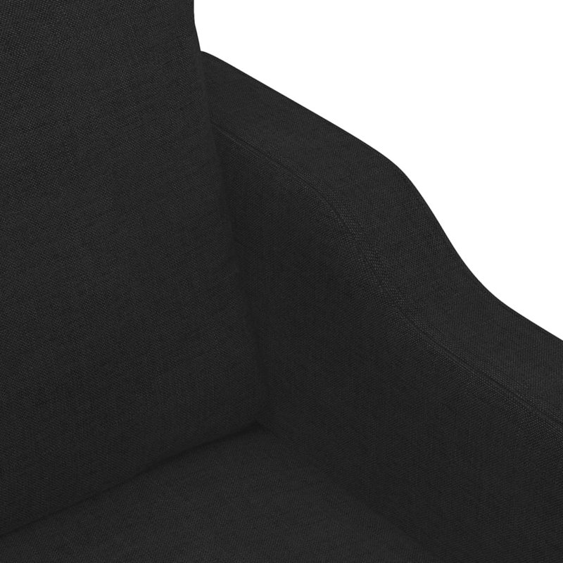 Botan Upholstered Sofa, Black 100% Polyester, 31.5" H x 47.2" W x 30.3" D