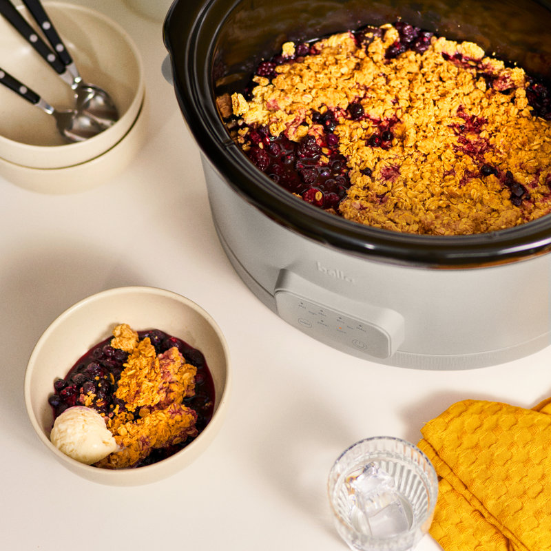 Oatmilk 6-Quart Programmable Ceramic Slow Cooker with Timer