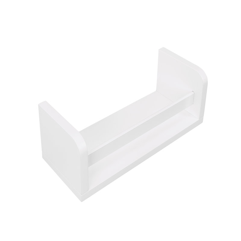 RiverRidge Kids Desk, Activity and Play Table with 6 Storage Cubbies - White with 2 10" Floating Bookshelves
